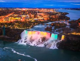 Lais Puzzle - Vogelperspektive auf die Niagarafälle in Kanada und Amerika bei Sonnenuntergang - 1.000 Teile