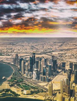 Lais Puzzle - Doha Luftaufnahme aus dem Flugzeug, Katar - 1.000 Teile