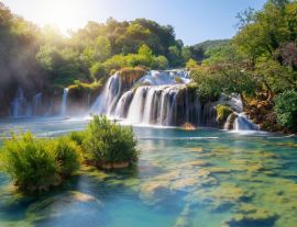 Lais Puzzle - Panoramalandschaft der Krka-Wasserfälle am Fluss Krka im Krka-Nationalpark in Kroatien - 1.000 Teile