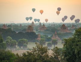 Lais Puzzle - Heißluftballon über einer alten Pagode in Bagan, Myanmar - 1.000 Teile