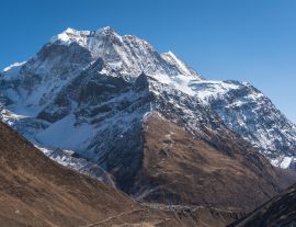 Lais Puzzle - Samdo-Gipfel hinter dem Dorf Samdo auf dem Manaslu Circuit Trekking, Himalaya-Gebirge in Nepal - 1.000 Teile