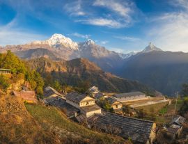 Lais Puzzle - Szenerie des Dorfes Ghandruk in der Nähe von Pokhara in Nepal - 1.000 Teile