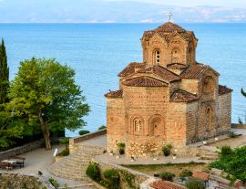 Lais Puzzle - Die Kirche des Heiligen Johannes in Kaneo bei Sonnenaufgang in Ohrid, Republik Nordmakedonien - 1.000 Teile