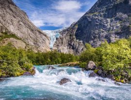 Lais Puzzle - Briksdal-Gletscher in Norwegen bekannter Arm des großen Jostedalsbreen-Gletschers im Oldedalen-Tal in Norwegen - 1.000 Teile