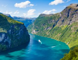 Lais Puzzle - Fjord Geirangerfjord mit Booten, Norwegen - 1.000 Teile