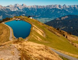 Lais Puzzle - Schöner Alpenblick mit Fernsicht auf einen See bei Leogang, Salzburg, Österreich - 1.000 Teile