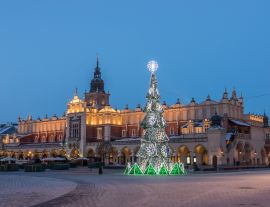 Lais Puzzle - Krakau, Polen, Tuchhalle (Sukiennice) und Hauptmarktplatz mit Weihnachtsbaum - 1.000 Teile