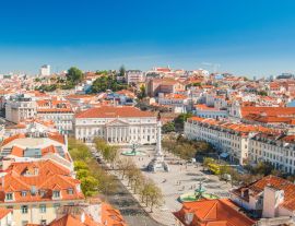 Lais Puzzle - Skyline von Lissabon vom Santa Justa Lift aus, Portugal - 1.000 Teile