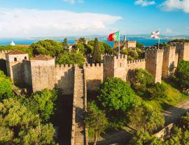 Lais Puzzle - Burg Sao Jorge oder Burg St. Georg in Lissabon, Portugal - 1.000 Teile