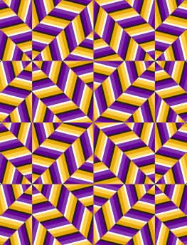 Lais Puzzle - Lila goldene optische Täuschung nahtlose Muster. Abstrakte Bewegung des Mosaiks - 1.000 Teile