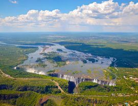 Lais Puzzle - Luftaufnahme der Victoriafälle, Sambia, Simbabwe, Afrika - 1.000 Teile