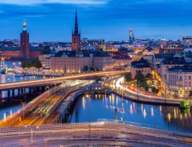 Lais Puzzle - Stockholm. Stadtufer bei Sonnenuntergang - 1.000 Teile