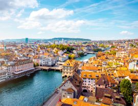 Lais Puzzle - Panoramablick auf die Altstadt von Zürich Stadt in der Schweiz - 1.000 Teile