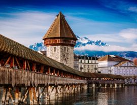 Lais Puzzle - Kapellbrucke und Wasserturm Wahrzeichen von Luzern, Schweiz - 1.000 Teile