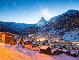 Lais Puzzle - Schnee in Zermatt traditioneller Schweizer Skiort unterhalb des Matterhorns - 1.000 Teile