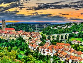 Lais Puzzle - Stadtbild von Fribourg in der Schweiz - 1.000 Teile