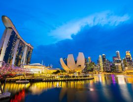 Lais Puzzle - Schöne Architektur Gebäude Wolkenkratzer um Marina Bay in Singapur Stadt - 1.000 Teile