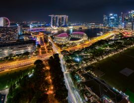 Lais Puzzle - Beleuchtung von Wolkenkratzern an der Marina Bay, Singapur - 1.000 Teile