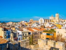 Lais Puzzle - Luftaufnahme von Tarragona vom Circo Romano aus mit der Kathedrale der heiligen Maria im Hintergrund - 1.000 Teile