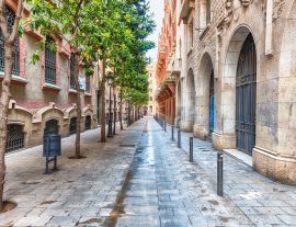 Lais Puzzle - Malerische Straße im Stadtteil La Ribera, Barcelona, Katalonien, Spanien - 1.000 Teile