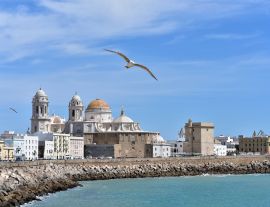 Lais Puzzle - Die Kuppel der Kathedrale von Cádiz (Catedral Nueva) an der Strandpromenade Campo del Sur in Cádiz, Andalusien - 1.000 Teile