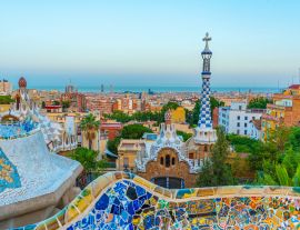 Lais Puzzle - Blick auf den Sonnenuntergang im Parc Guell in Barcelona, Spanien - 1.000 Teile