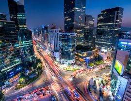Lais Puzzle - Blick auf das Stadtzentrum am Gangnam Square in Seoul, Südkorea - 1.000 Teile