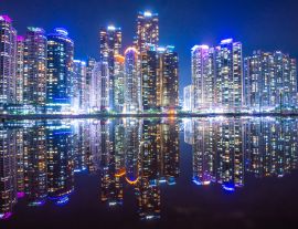 Lais Puzzle - Busan Stadt bei Nacht Südkorea - 1.000 Teile