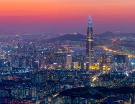 Lais Puzzle - Panoramablick auf Seoul, Südkorea in einer schönen Nacht am Namhansansong Aussichtspunkt - 1.000 Teile