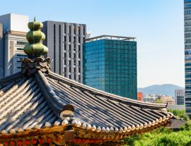 Lais Puzzle - Traditionelles koreanisches Ziegeldach des Bongeunsa-Tempels, Seoul - 1.000 Teile