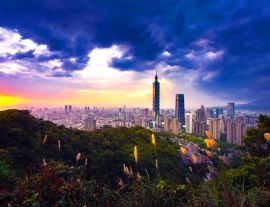 Lais Puzzle - Skyline von Taiwan in der Dämmerung Blick vom Elefanten-Aussichtspunkt - 1.000 Teile