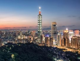 Lais Puzzle - Taipeh vom Hügel aus bei Sonnenuntergang, Taiwan - 1.000 Teile