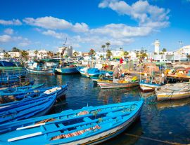 Lais Puzzle - Boote in einem Fischereihafen in Mahdia, Tunesien - 1.000 Teile