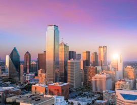 Lais Puzzle - Stadtbild von Dallas, Texas, mit blauem Himmel bei Sonnenuntergang - 1.000 Teile