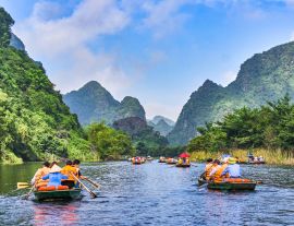 Lais Puzzle - Trang An Ruderboote mit herrlichem Blick auf die Berge, Ninh Binh, Vietnam - 1.000 Teile