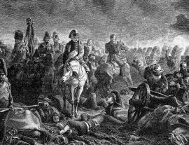 Lais Puzzle - Schlacht von Waterloo. Um elf Uhr nachts, Napoleon mit dem ersten Grenadierregiment der Garde. 18. Juni 1815. Antike Illustration. 1890 - 1.000 Teile