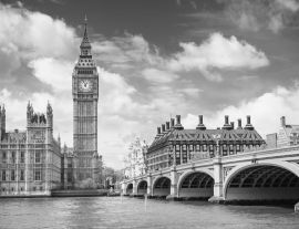Lais Puzzle - Big Ben und Parlament, London in schwarz weiß - 1.000 Teile
