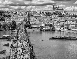 Lais Puzzle - Prag, Karlsbrücke in schwarz weiß - 1.000 Teile