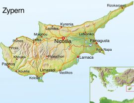 Lais Puzzle - Landkarte von Zypern - 1.000 Teile