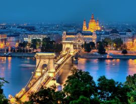 Lais Puzzle - Budapest Kettenbrücke und St. Stephansbasilika - 1.000 Teile