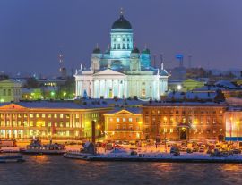 Lais Puzzle - Winterliche Nachtlandschaft von Helsinki, Finnland - 1.000 Teile