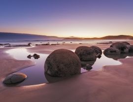 Lais Puzzle - Berühmte Moeraki Boulders bei Ebbe, Koekohe Strand, Neuseeland - 1.000 Teile