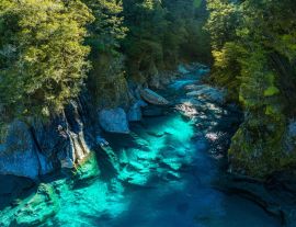 Lais Puzzle - Berühmte Attraktion - Blue Pools, Haast Pass, Neuseeland, Südinsel - 1.000 Teile