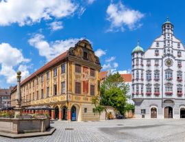 Lais Puzzle - Panorama, Marktplatz, Memmingen, Bayern, Deutschland - 1.000 Teile
