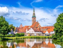 Lais Puzzle - Blick auf die historische Innenstadt, Wolframs Eschenbach, Bayern, Deutschland - 1.000 Teile