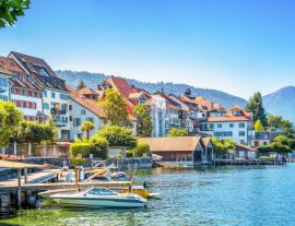 Lais Puzzle - Uferpromenade, Altstadt, Zug, Zugersee, Schweiz - 1.000 Teile