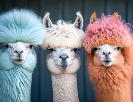 Lais Puzzle - Drei bunte Alpakas - 1.000 Teile