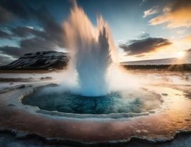 Lais Puzzle - Der Geysir Strokkur im isländischen Haukadalur-Tal ist ausgebrochen - 1.000 Teile