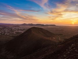 Lais Puzzle - Sonnenuntergang vom Vulkan Calderon Hondo, Lajares, Fuerteventura - 1.000 Teile