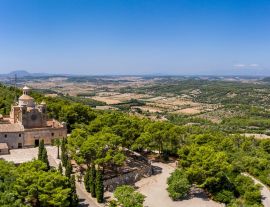 Lais Puzzle - Luftbild, Kloster Santuari de Bonany, in der Nähe von Petra, Mallorca - 1.000 Teile